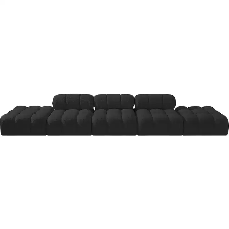 Meridian Furniture Ames 170 Boucle Fabric Upholstered 5pc. Modular Sofa