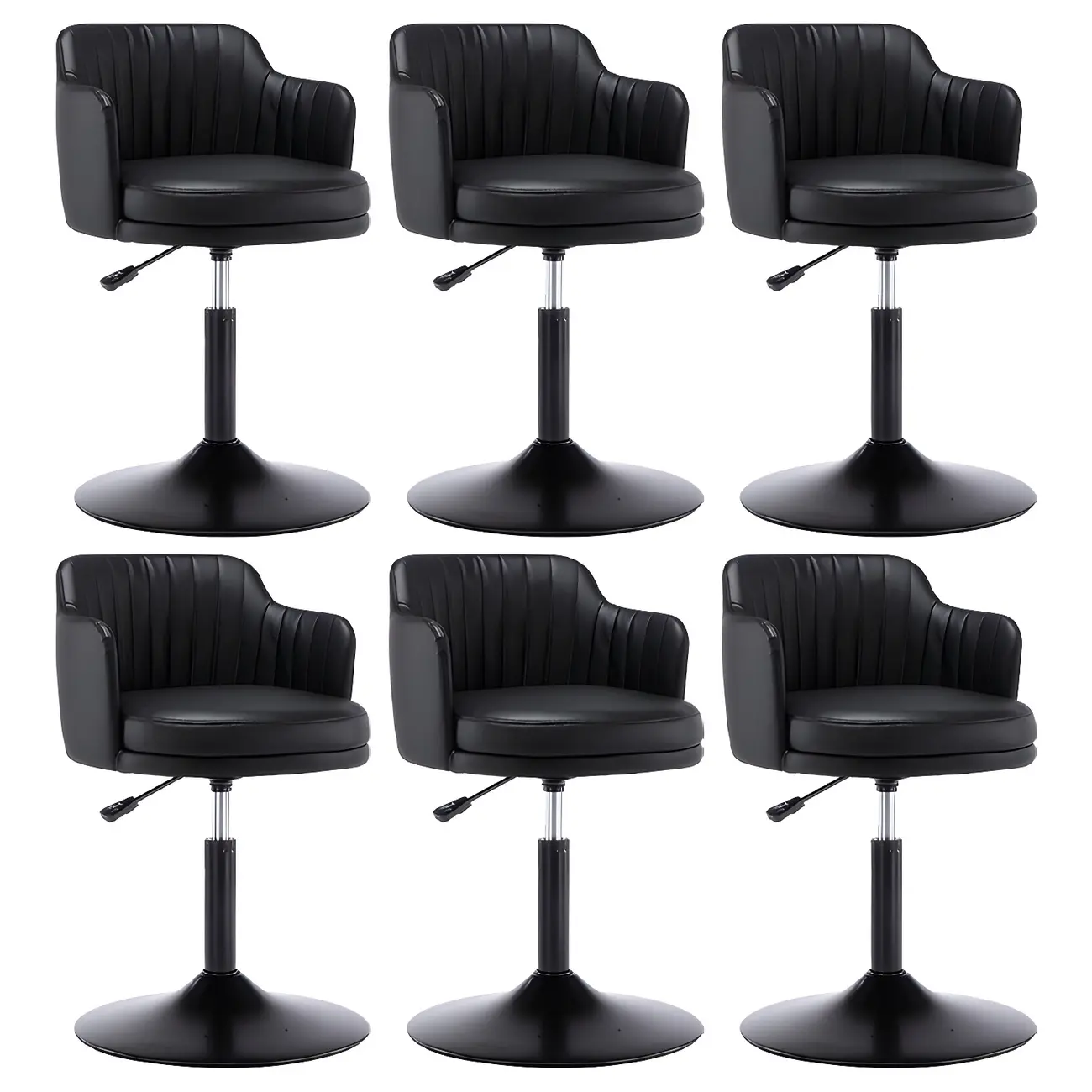 Modern Leather Armrests Swivel Adjustable Bar Stool