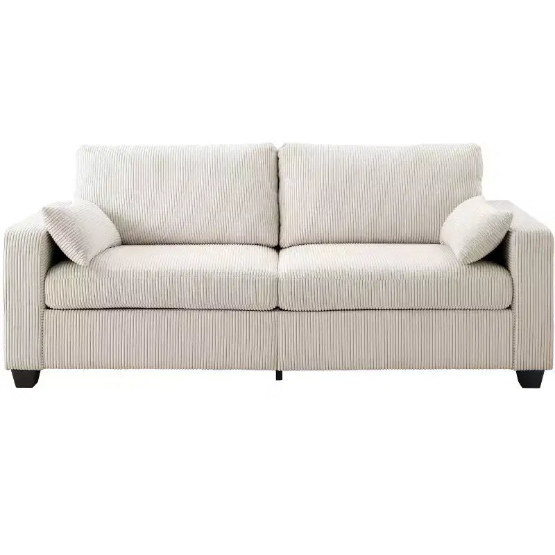 GDFStudio Garcia Modern Fabric Upholstered Loveseat with Removable Covers