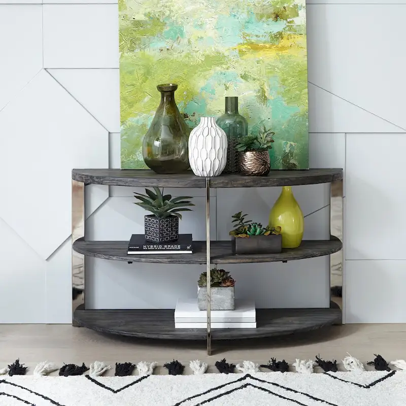 Kalne Console Table Half Moon Shape