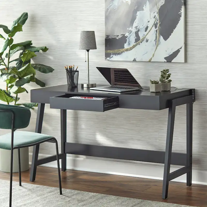 Simple Living Modernist Rectangular Tech Integrated Desk