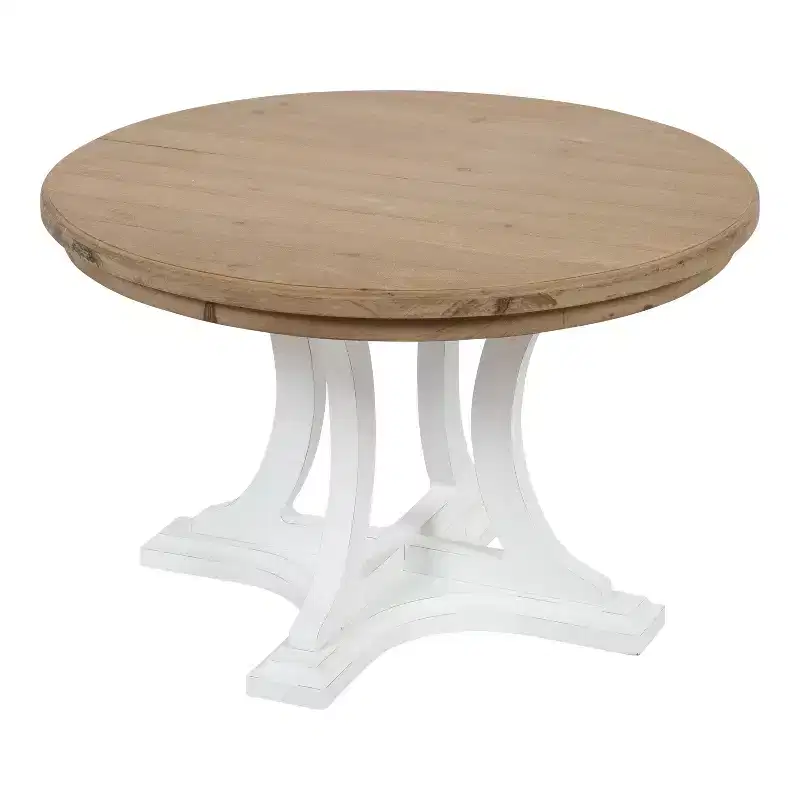 Kate and Laurel Linsley Round Wood Coffee Table, 28 Diameter, Rustic Brown