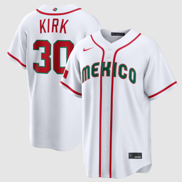 Mexico Baseball Alejandro Kirk White 2026 World Baseball Classic Home Stadium Jersey