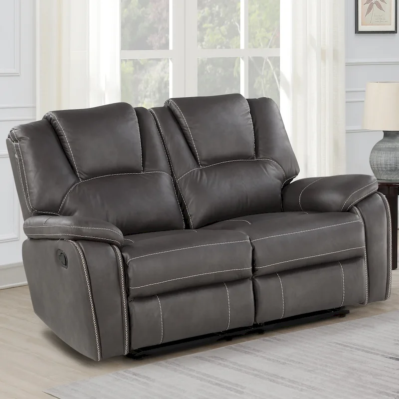 Kameryn Faux Leather Manual Reclining Loveseat