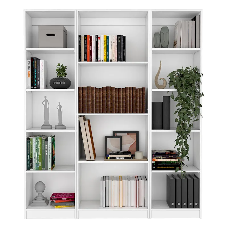 Kenyon 60  Wide 4-Shelf Bookcase Set of 3
