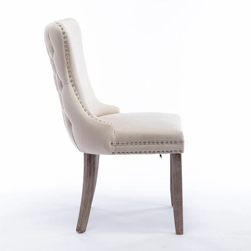 A&A Furniture Upholstered Wing-Back Dining Chair