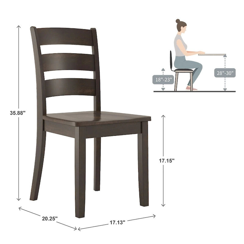 Wilmington II 60-Inch Rectangular Antique Black Dining Set by iNSPIRE Q Classic