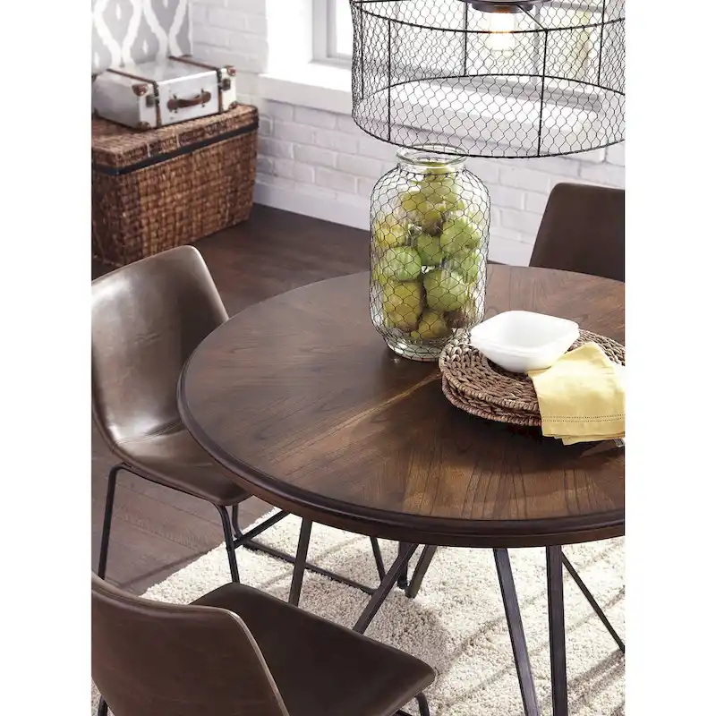 Signature Design by Ashley Centiar Brown/Black 5-Piece Dining Package