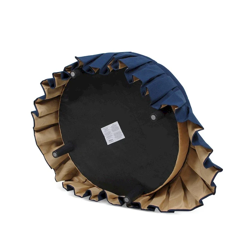 Baruti Tufted Cocktail Ottoman with Pleated Skirt