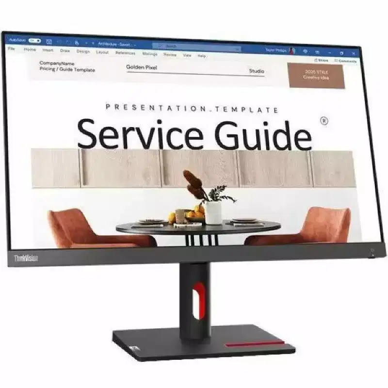 Lenovo ThinkVision S24i-30 24 Class Full HD LED Monitor - 16:9 - Raven Black - 23.8 Viewable - In-plane Switching (IPS) Technology - WLED Backlight