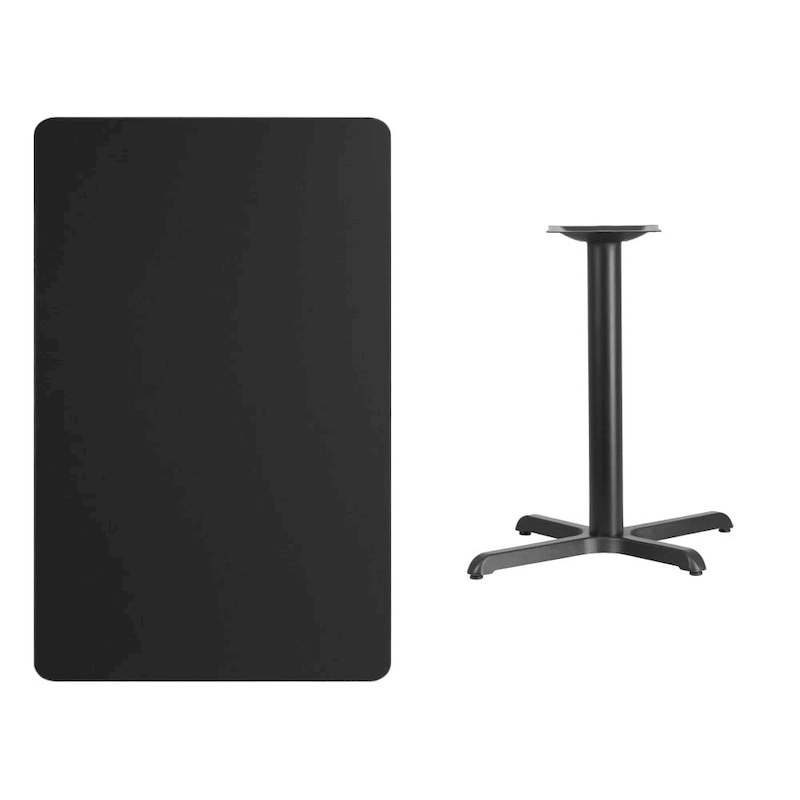 30 x 48 Rectangular Laminate Table Top w/ 23.5 x 29.5 Table Height Base - 30W x 48D x 31.125H