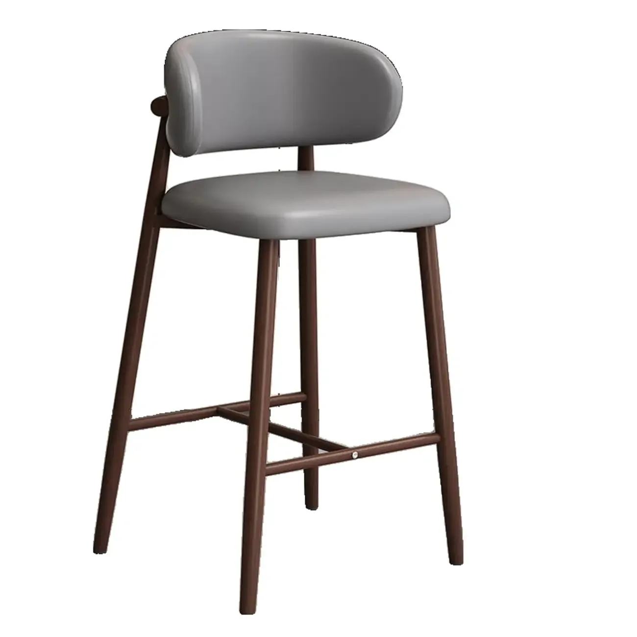 Modern Upholstered Low Back Counter Height Bar Stools