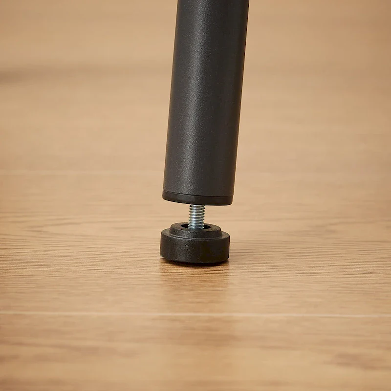 Rustic 4-Piece Dining Set with Rectangular Table & 3 PU Leather Bar Chairs