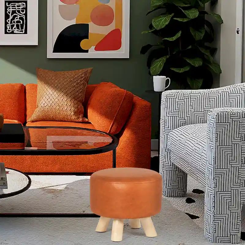 Adeco Foot Rest Ottoman Pet Stool