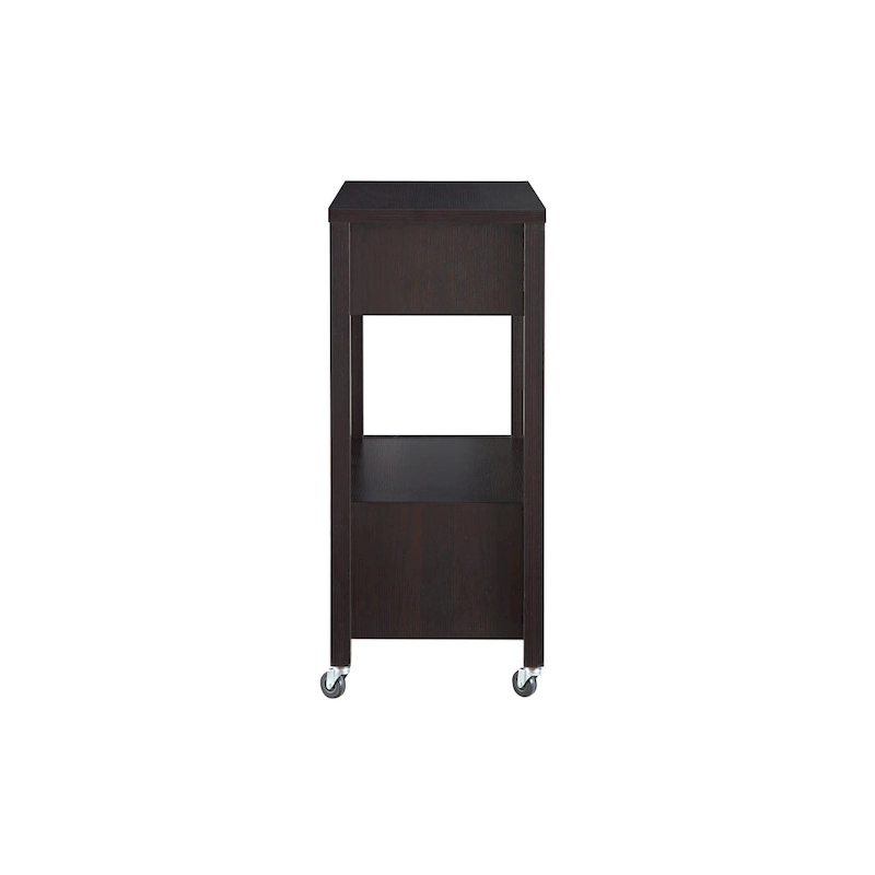 Newsom Modern 2-Drawer Caster Serving Cart with Towel Bar by Furniture of America