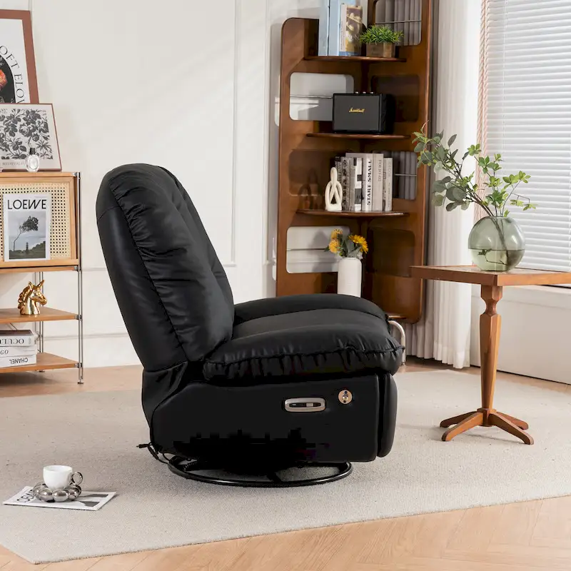 Power Swivel Recliner With USB Charger and Bluetooth Music Player