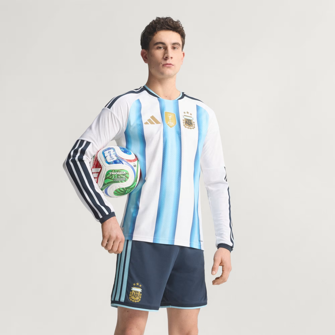 Player Version Argentina Home Long Sleeve Authentic Jersey World Cup 2026