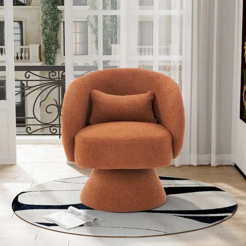 Ouyessir 360 Degree Swivel Cuddle Barrel Sofa Chairs