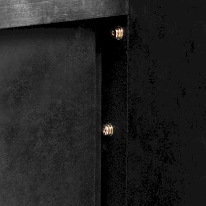 Unique Retro Silhouette Console Table with Open Style, Two Top Drawers