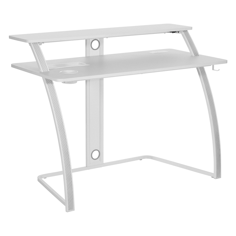Code 30 Battlestation Gaming Desk in White Finish