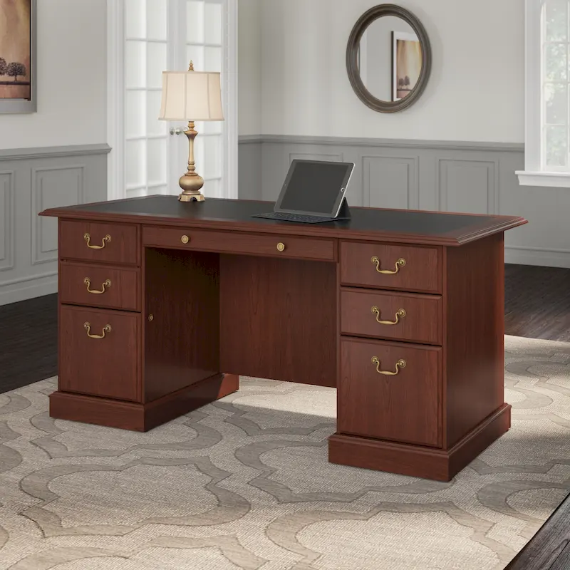Saratoga Executive Desk with Drawers and Storage