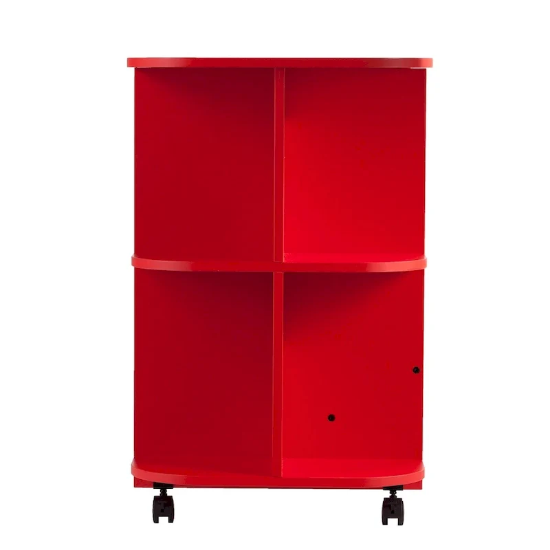 SEI Furniture Eastwick Farmhouse Red Foldable Rolling Sewing Table/ Craft Station