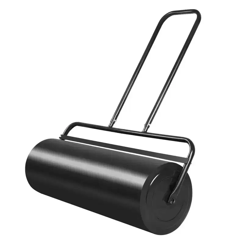 Costway 13-Gallon Lawn Roller Heavy-Duty Steel Push/Pull Sod Roller 24'' x13'' Black