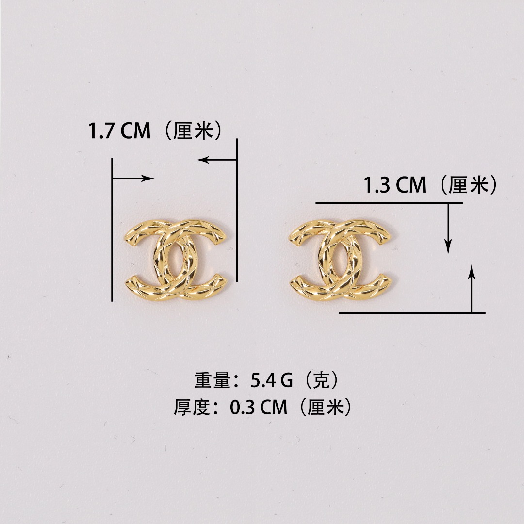 CCE402 Chanel Quilting earrings - ccjewelryacc