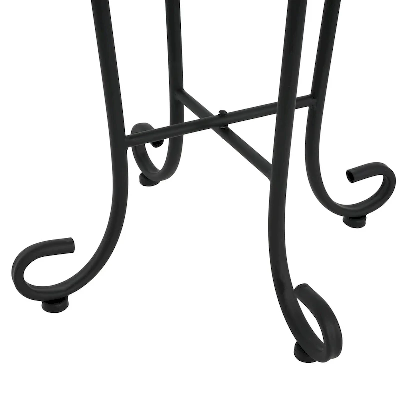 Patio Side Table,Blue+Black