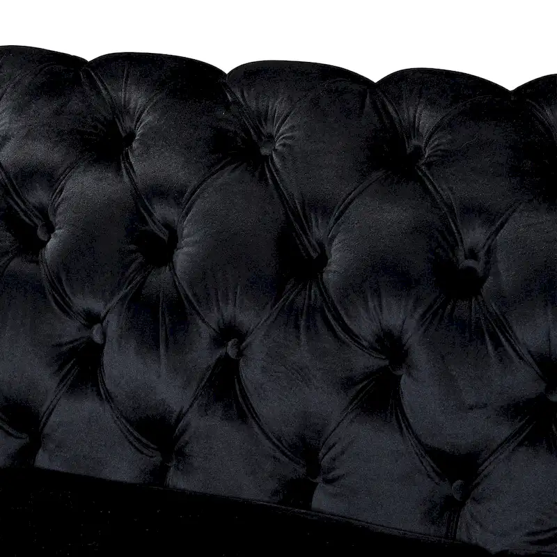 84  Luxury Chesterfield Velvet Sofa with Gold Trim