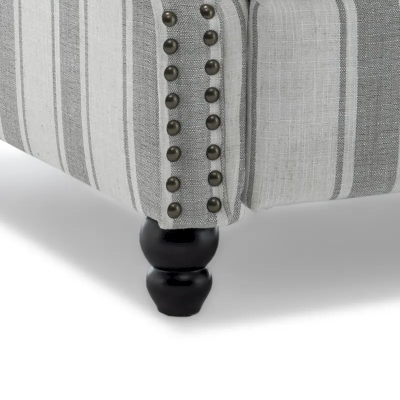 2 Set Nail-head Padded Seat Pushback Recliner Chair