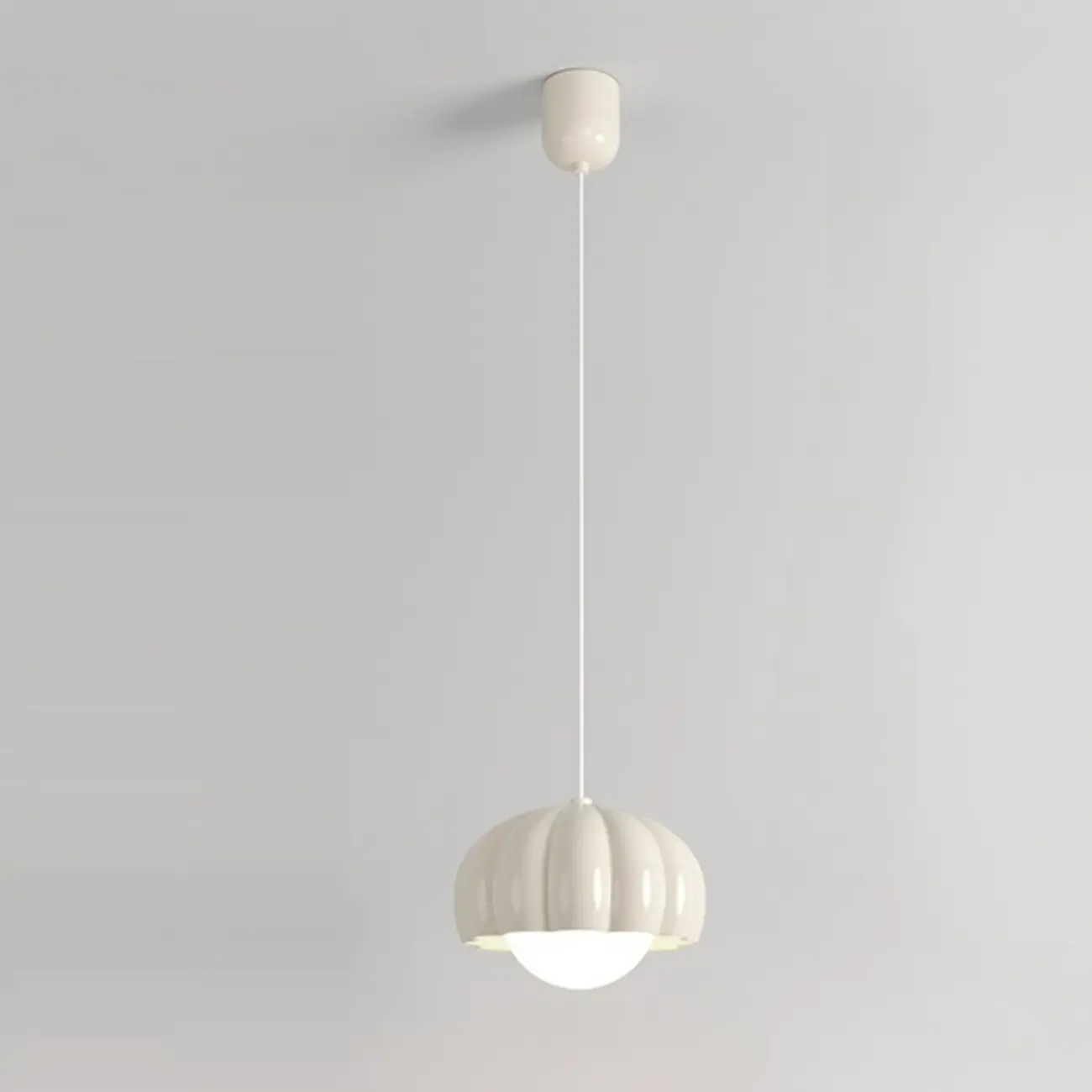 Cozy Resin Pink Pumpkin LED Pendant Light for Bedside