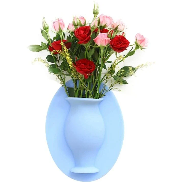Flower Pot Silicone Sticky Vase 3PCs Hanging all-Mounted Flower