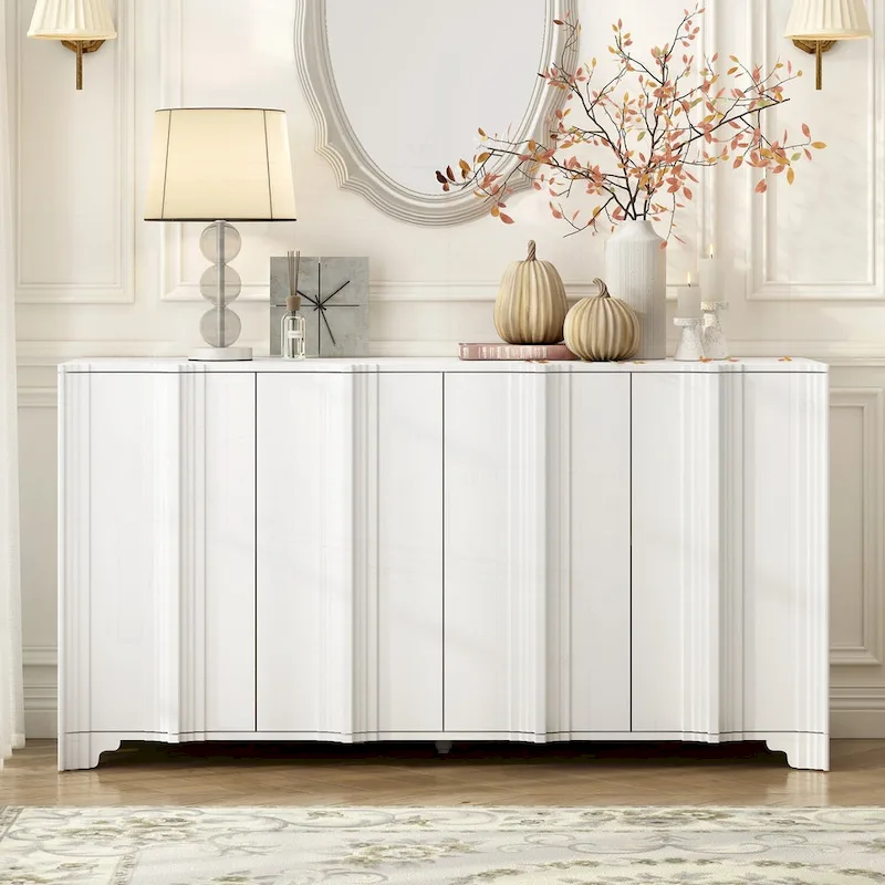 Sophisticated 4-Door Sideboard with Intricate Design