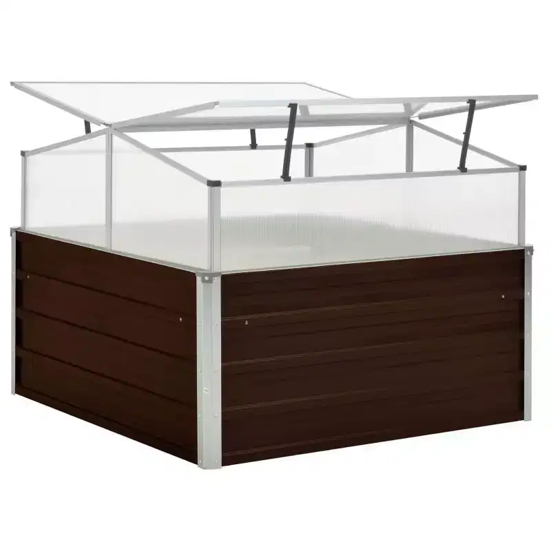 vidaXL Garden Planter Weathered steel Weathering steel 39.4x39.4x30.3 in