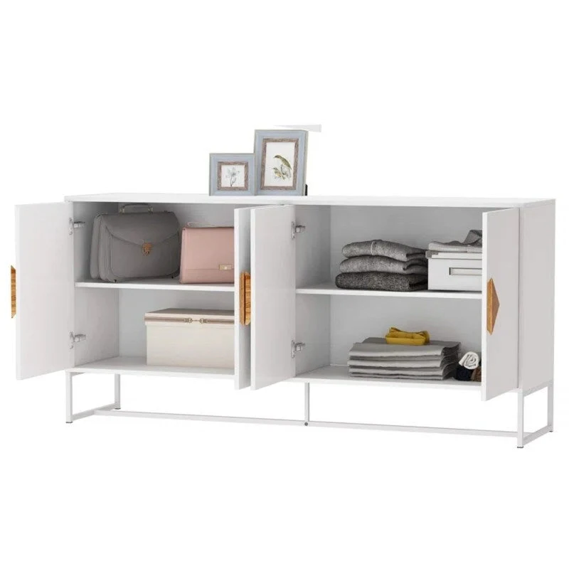White 4-Door Sideboard Cabinet - 63