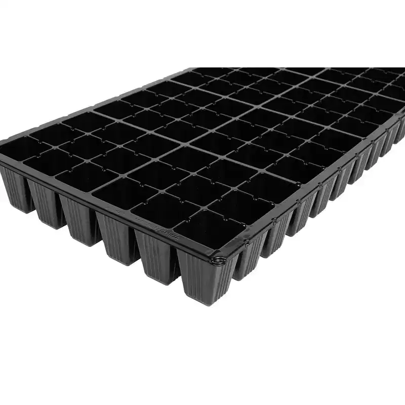 SUNPACK 21 x 11 Heavy Duty 72-Cell Square Insert Tray, Black, 2.5