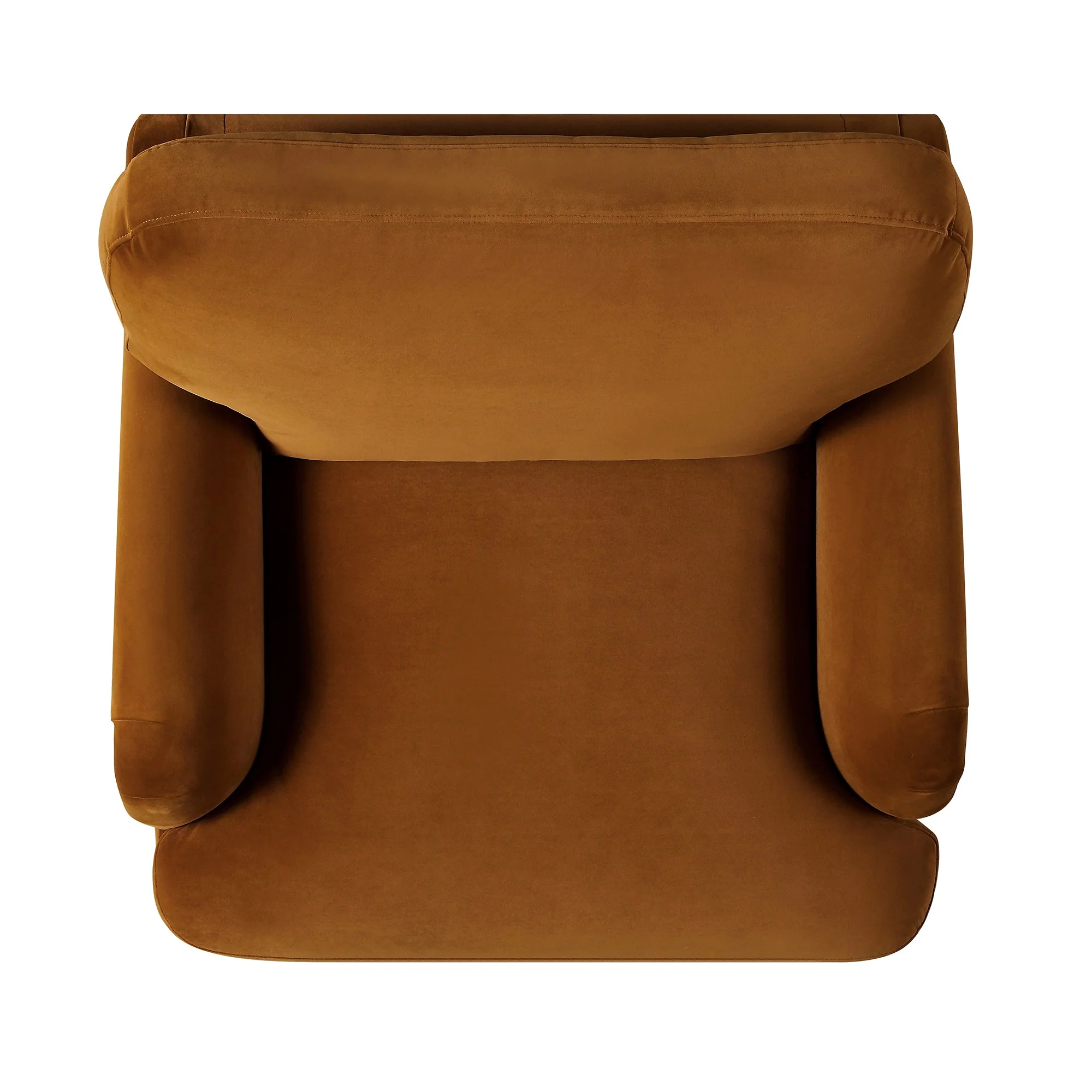 Cinnamon Velvet Sofa, 1-Seater