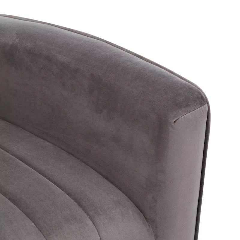 Velvet Comfy Accent Chair Cozy Arm Chair with Wingback and Gold Metal Legs