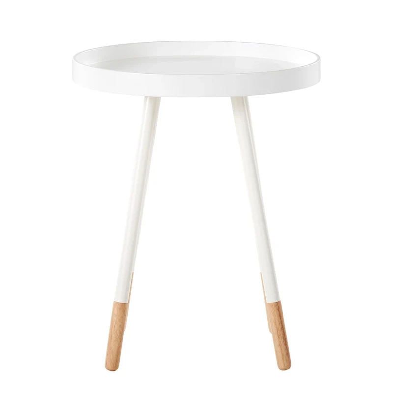 Marcella Paint-Dipped Round Tray-Top Side Table by iNSPIRE Q Modern