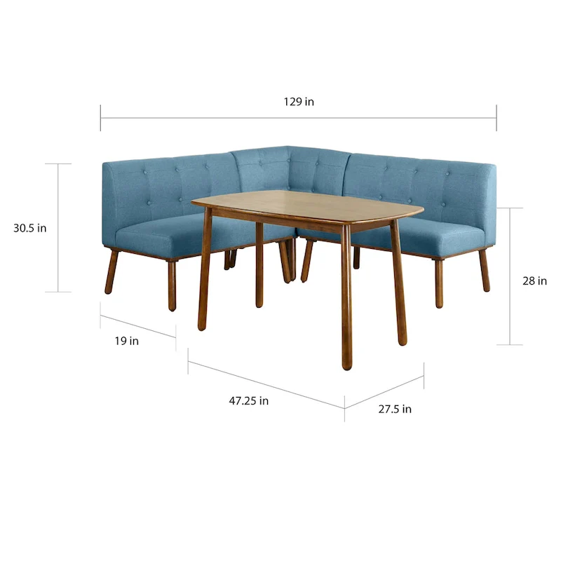 Simple Living Playmate 4-piece Nook Dining Set