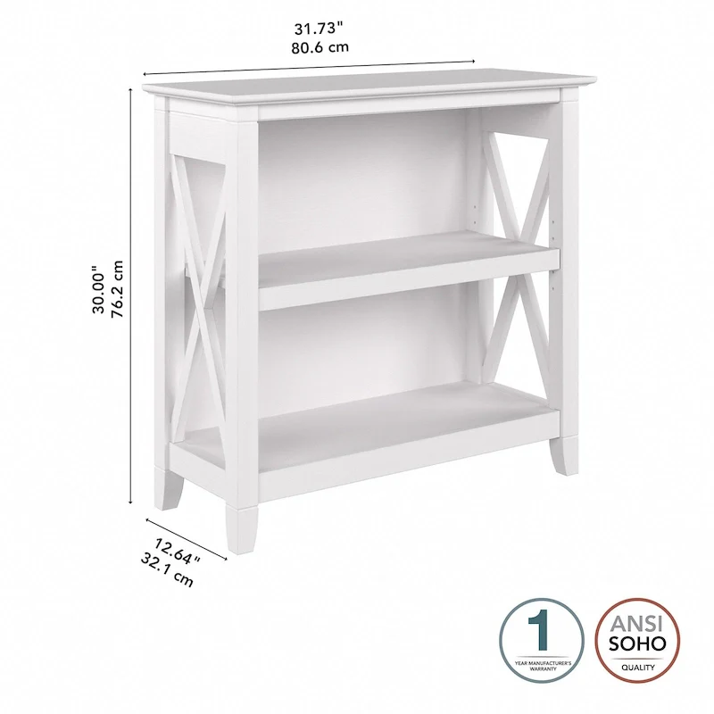 Key West Small 2 Shelf Bookcase by Bush Furniture