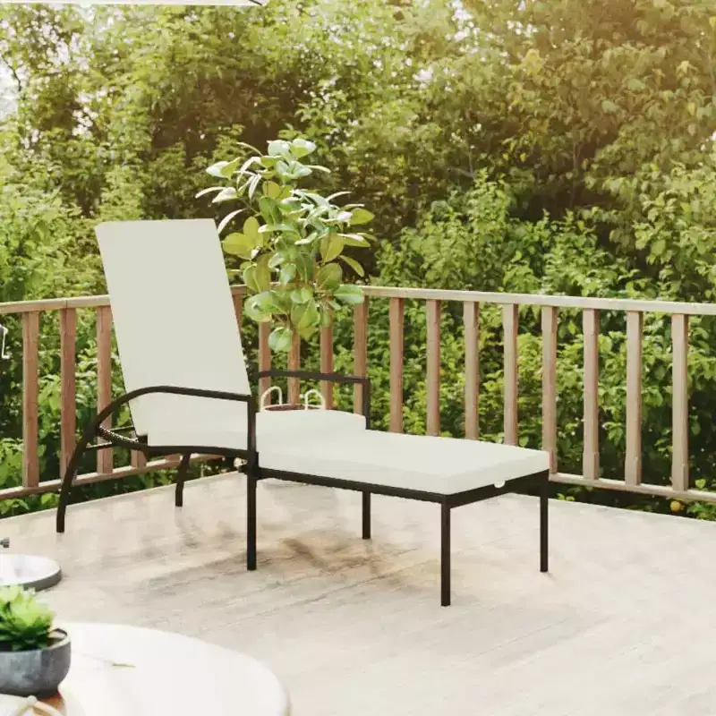 vidaXL Adjustable Sun Lounger with Footrest in Different Colors