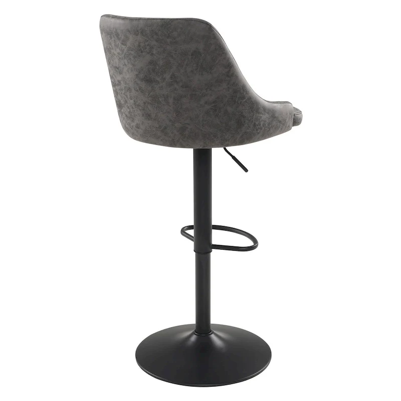 Sylmar Height Adjustable Stool in Faux Leather
