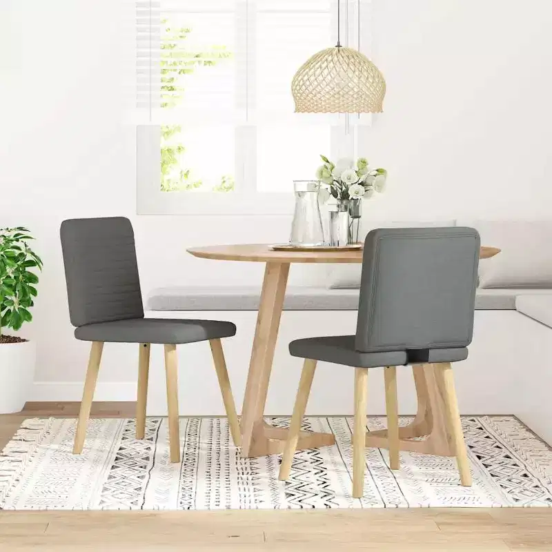 vidaXL Dining Chair Set of 4 Dark grey