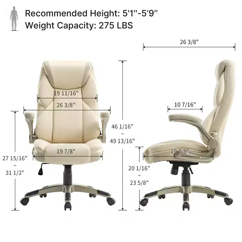 EUREKA ERGONOMIC Galene, Faux Leather Office Chair