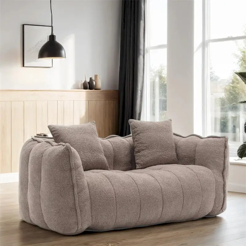 Modern Chenille Recliner Sofa with High Resilience Foam