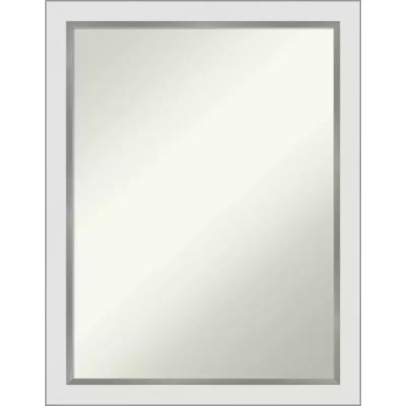 21" x 27" Eva Narrow Gold Wall Mirror for Bathroom - Amanti Art: Modern Rectangle, Wall Mount