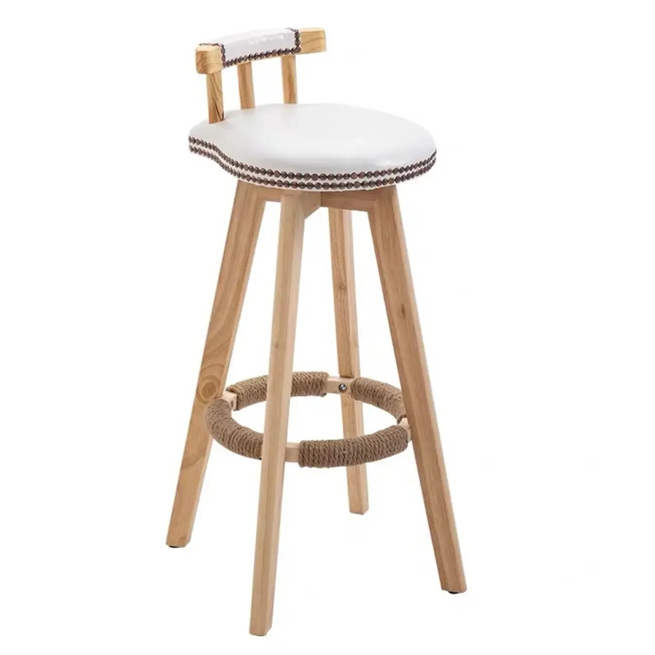 Bar Height Swivel Leather Modern Bar Stools