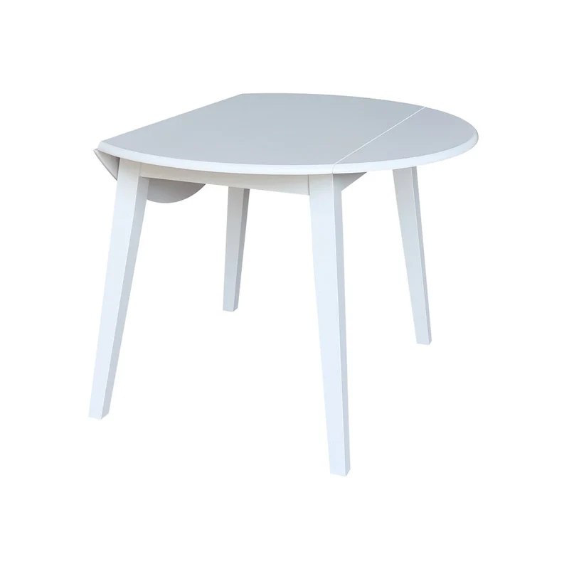 42 in. Solid Wood Round Dual Drop Leaf Table